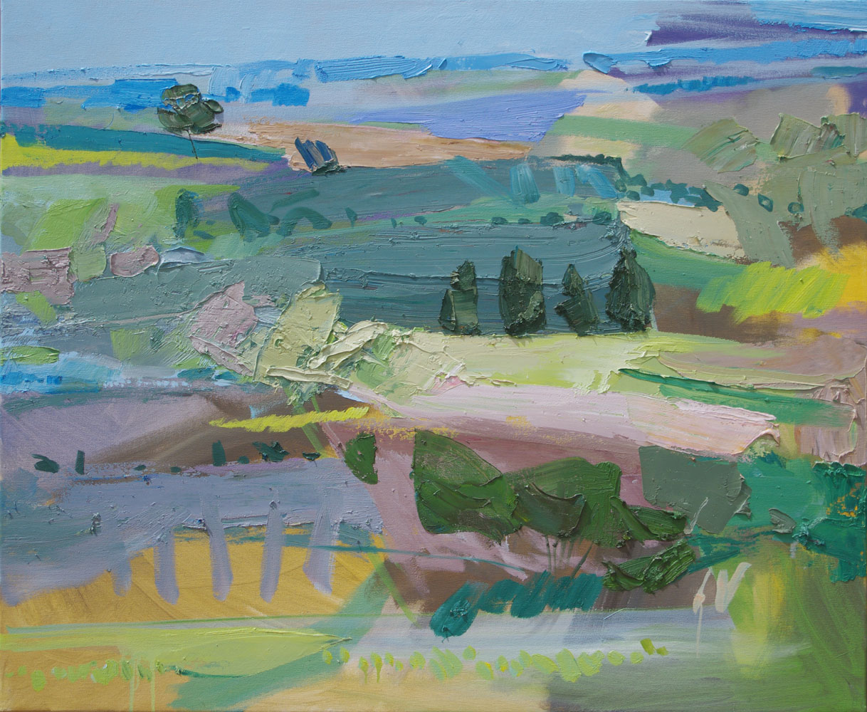 Abstract Landscape oil painting by Lise Temple