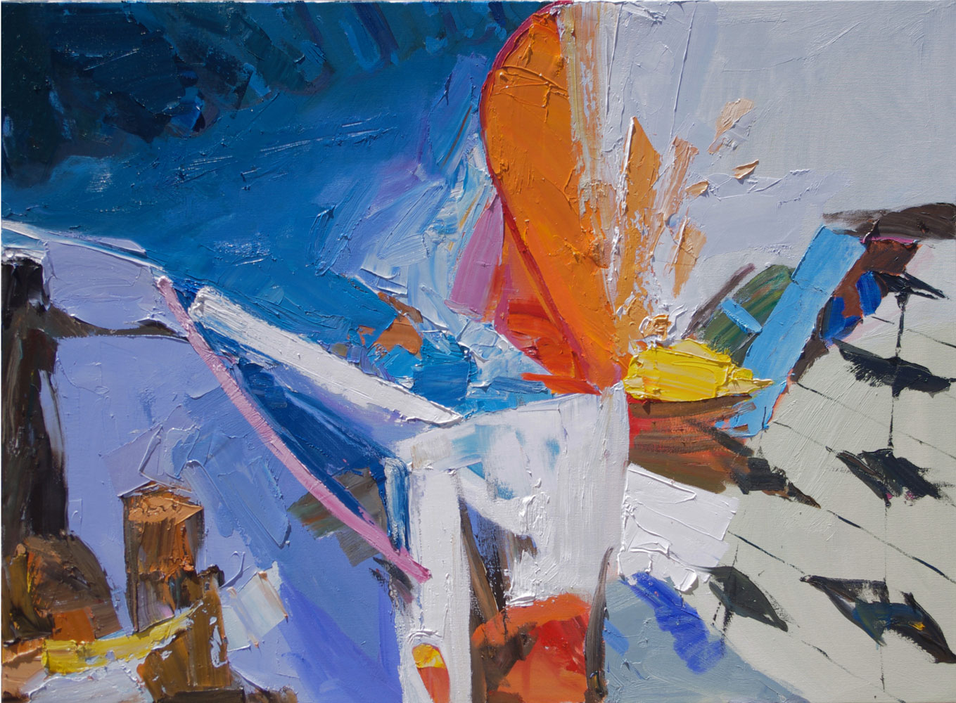 Abstract oil painting by Lise Temple