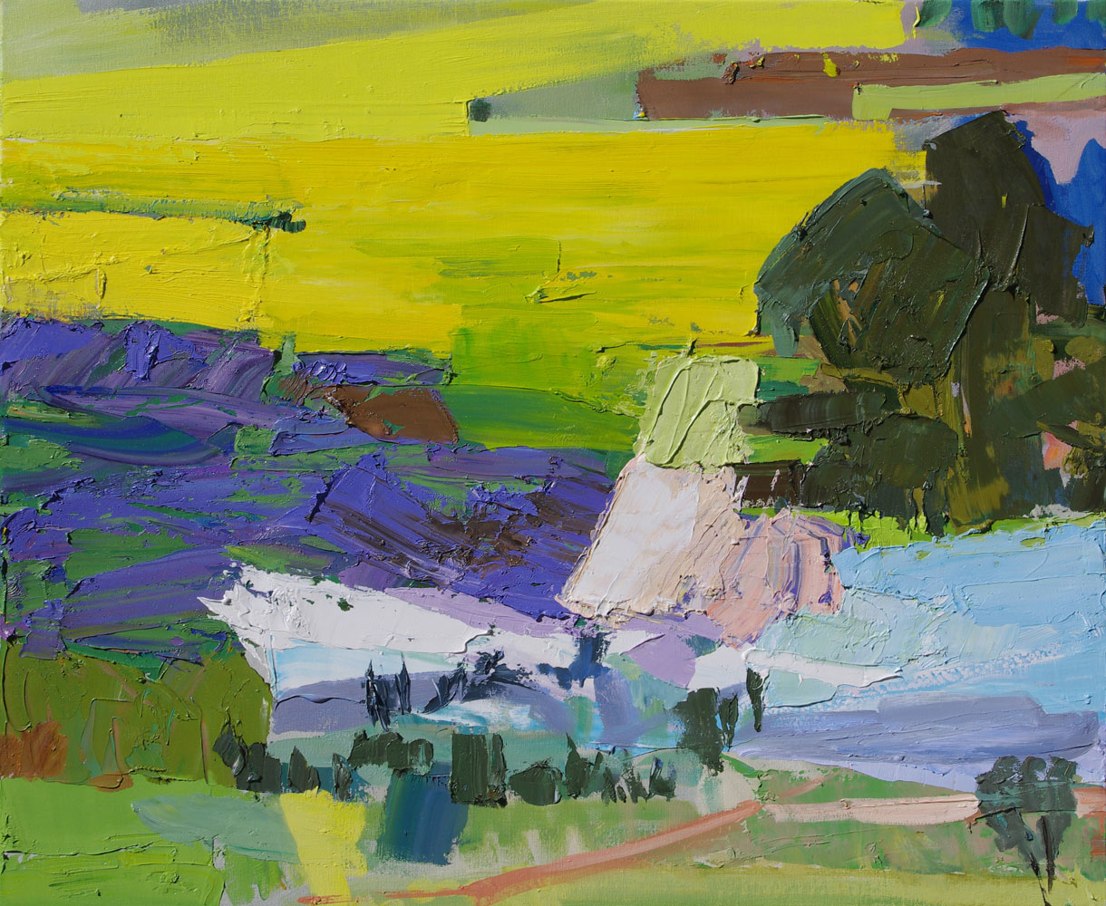 Abstract Landscape oil painting by Lise Temple