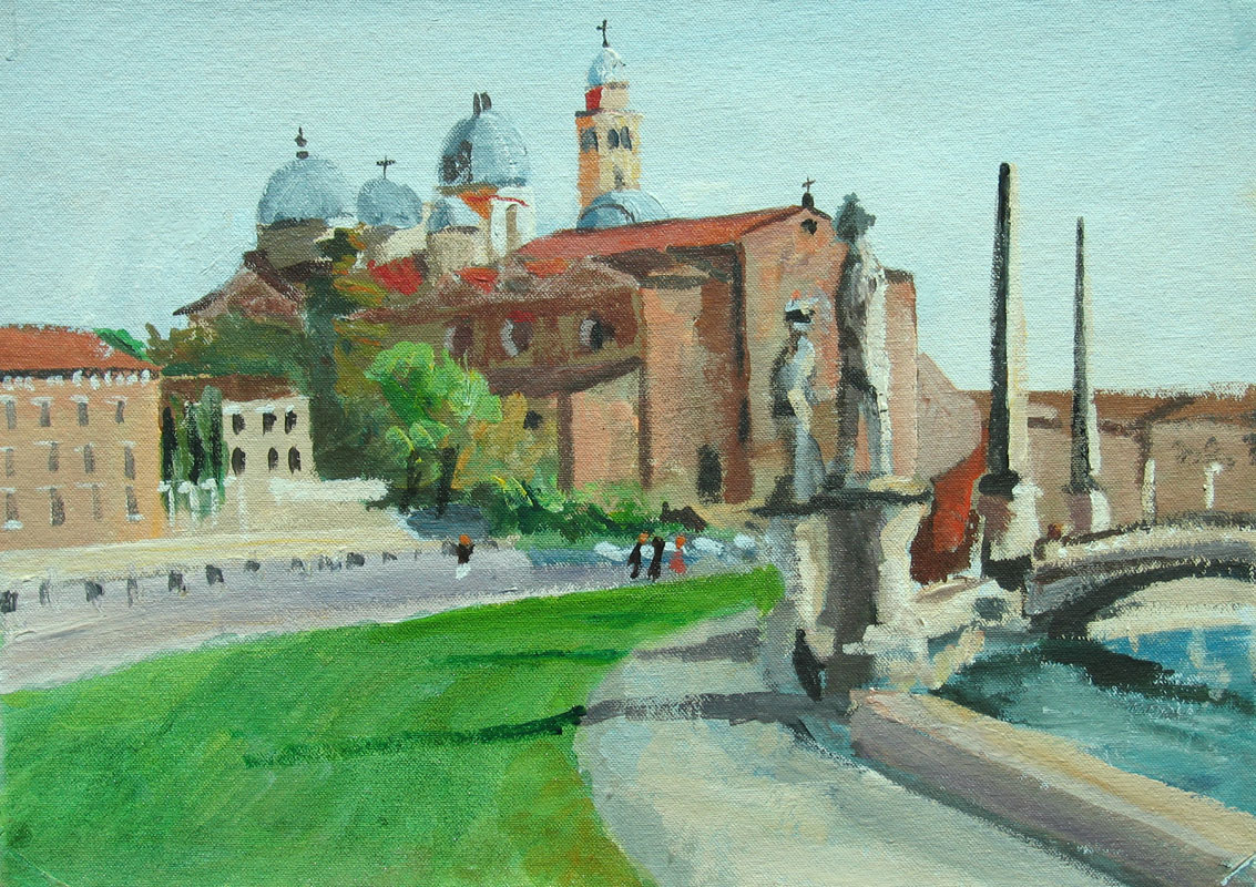 Landscape painting of Italy by Lise Temple