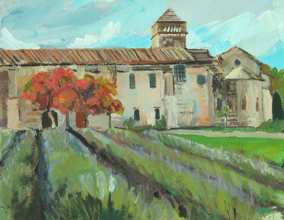 Landscape painting of Provence by Lise Temple