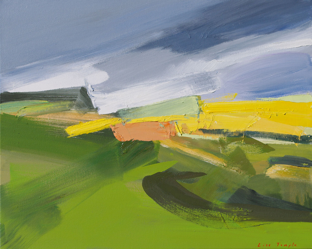 Abstract Landscape oil painting by Lise Temple