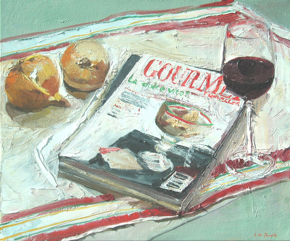 Still life, food painting by Australian artist Lise Temple