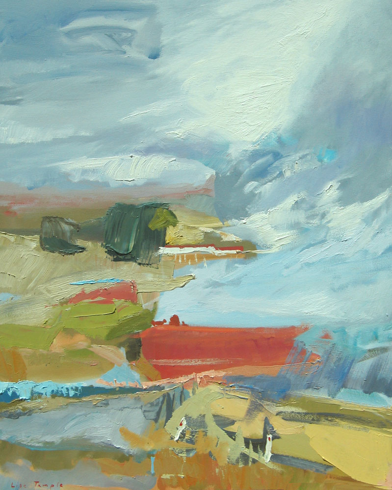 Abstract Landscape oil painting by Lise Temple
