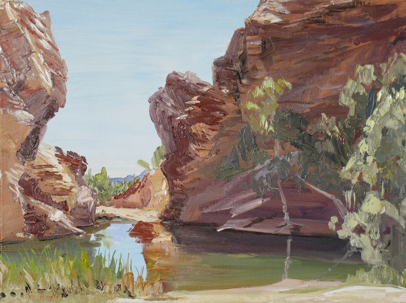 landscape oil painting of West Macdonell Ranges by Lise Temple