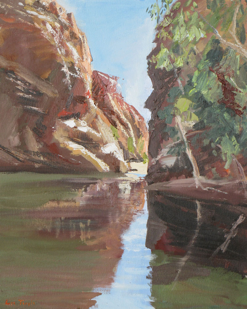 landscape oil painting of West Macdonell Ranges by Lise Temple
