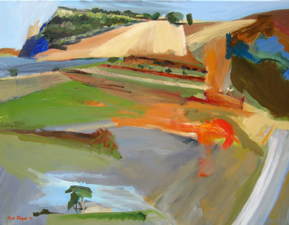Abstract Landscape oil painting by Lise Temple