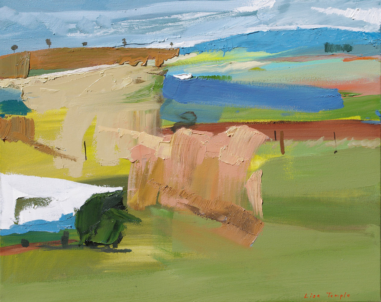 Abstract Landscape oil painting by Lise Temple