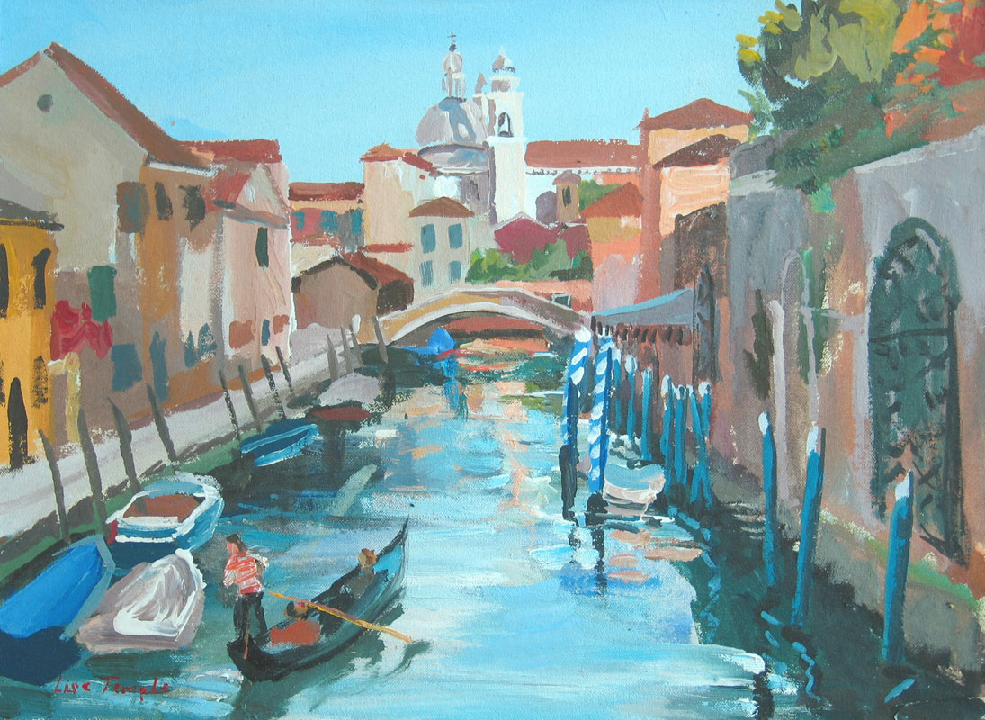Landscape painting of Venice, Italy by Lise Temple