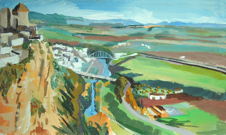 Landscape painting of Spain by Lise Temple