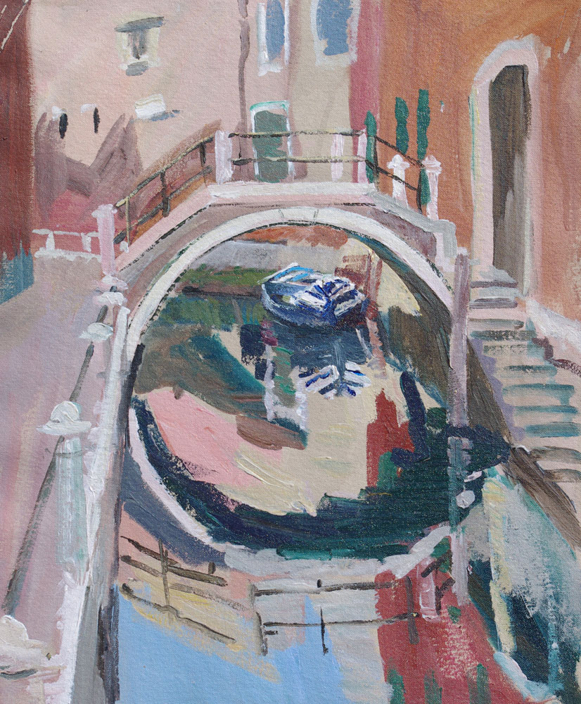 Landscape painting of Venice, Italy by Lise Temple