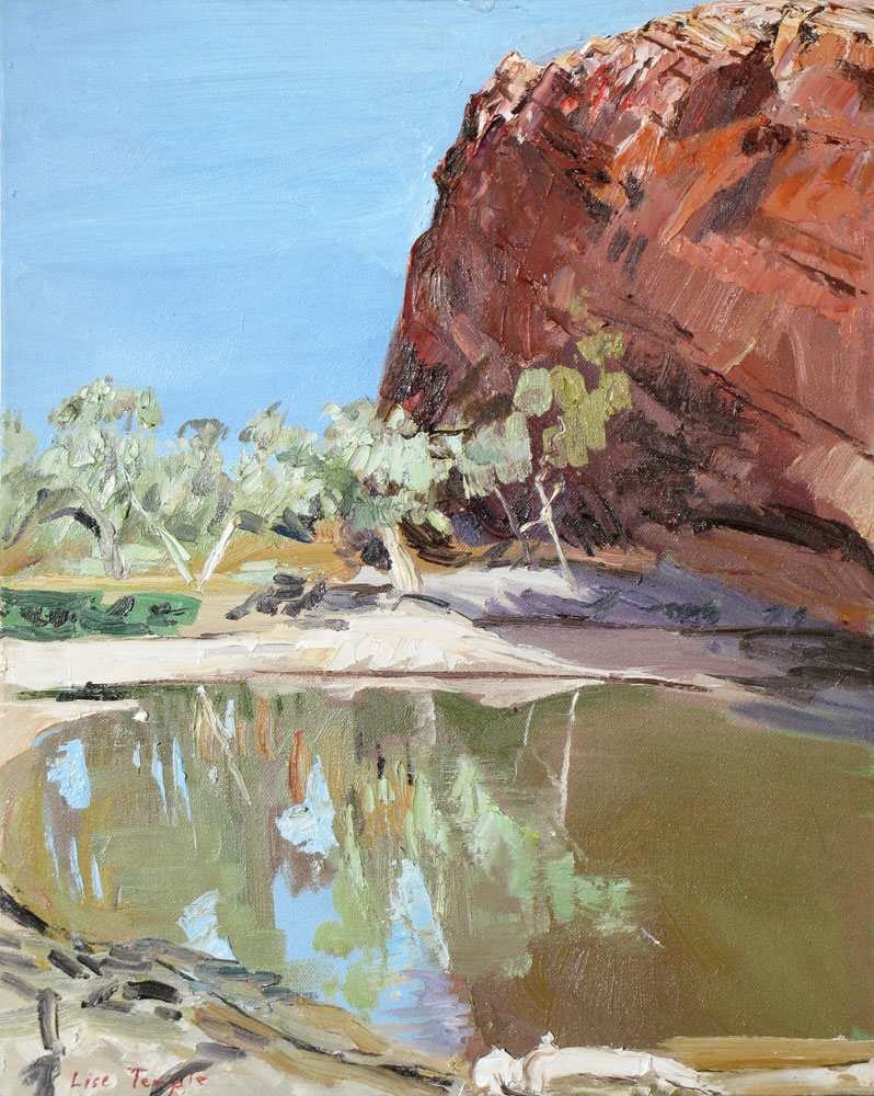 outback landscape oil painting of West Macdonell Ranges by Lise Temple