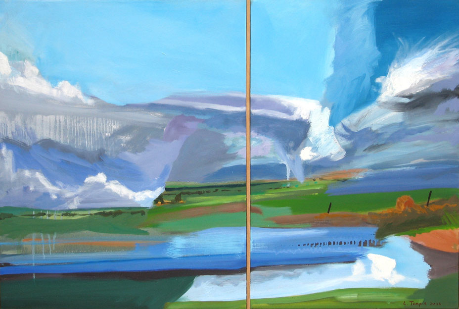 Abstract Landscape oil painting by Lise Temple