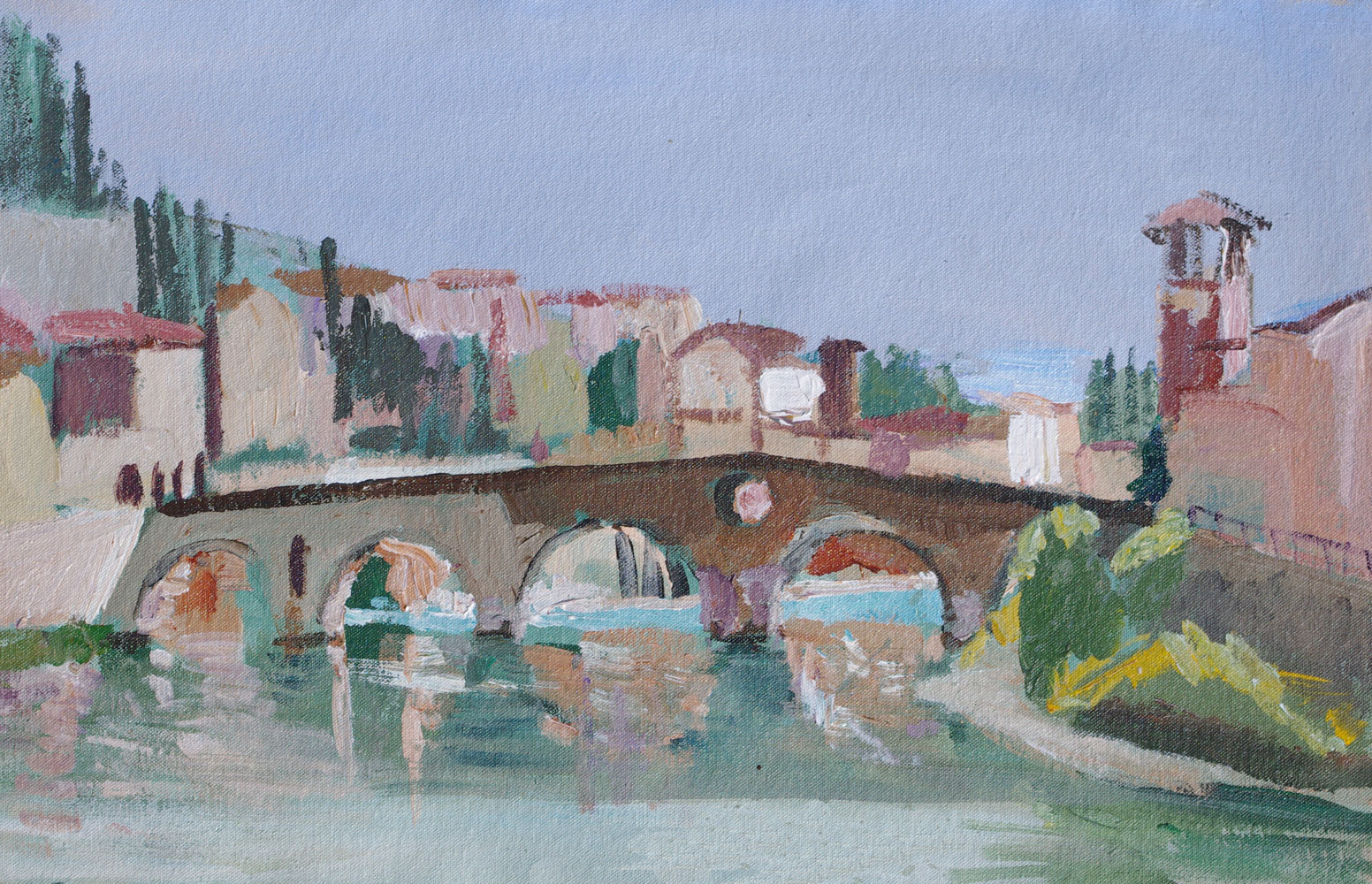 Landscape painting of Italy by Lise Temple