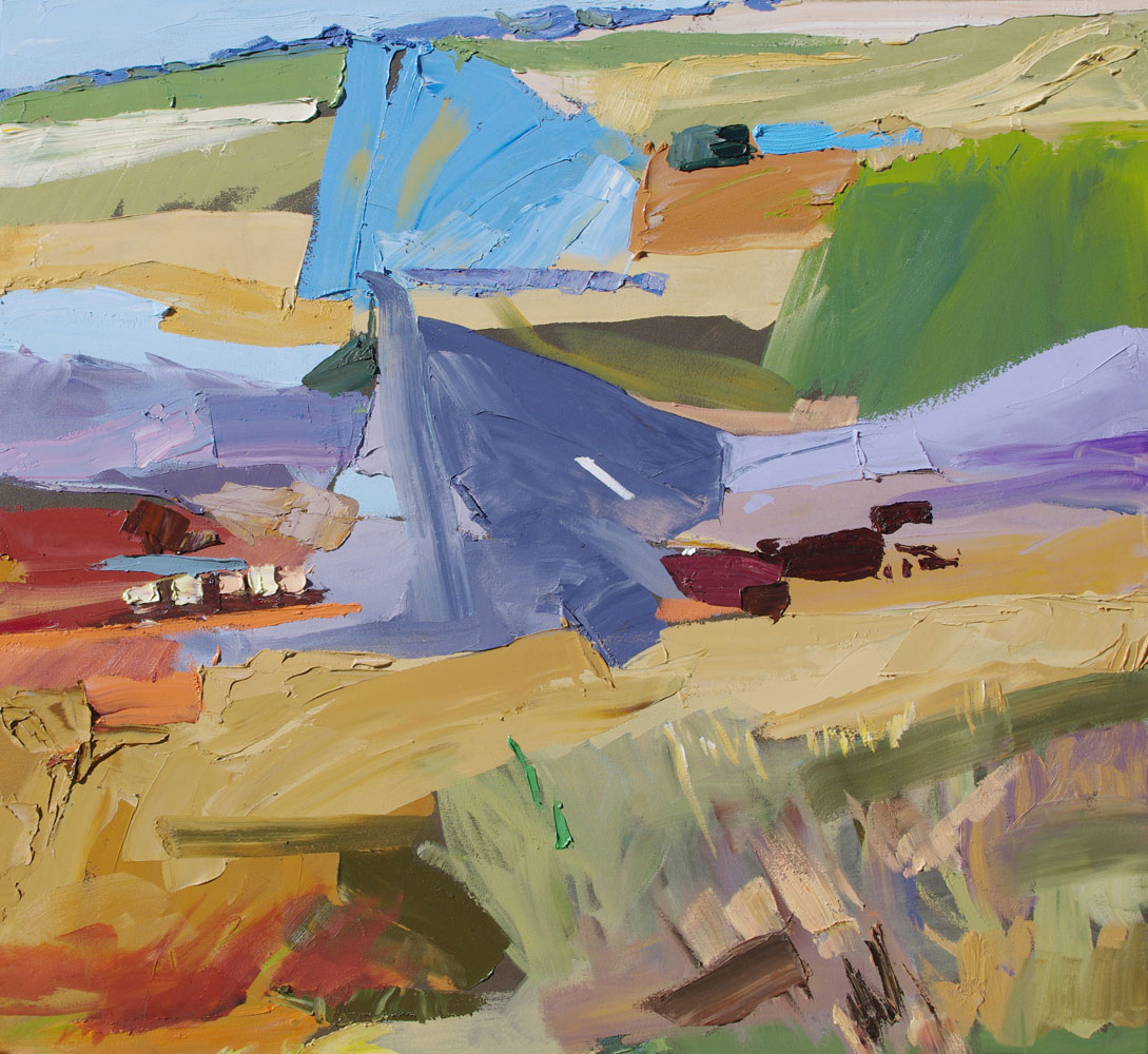 Abstract Landscape oil painting by Lise Temple