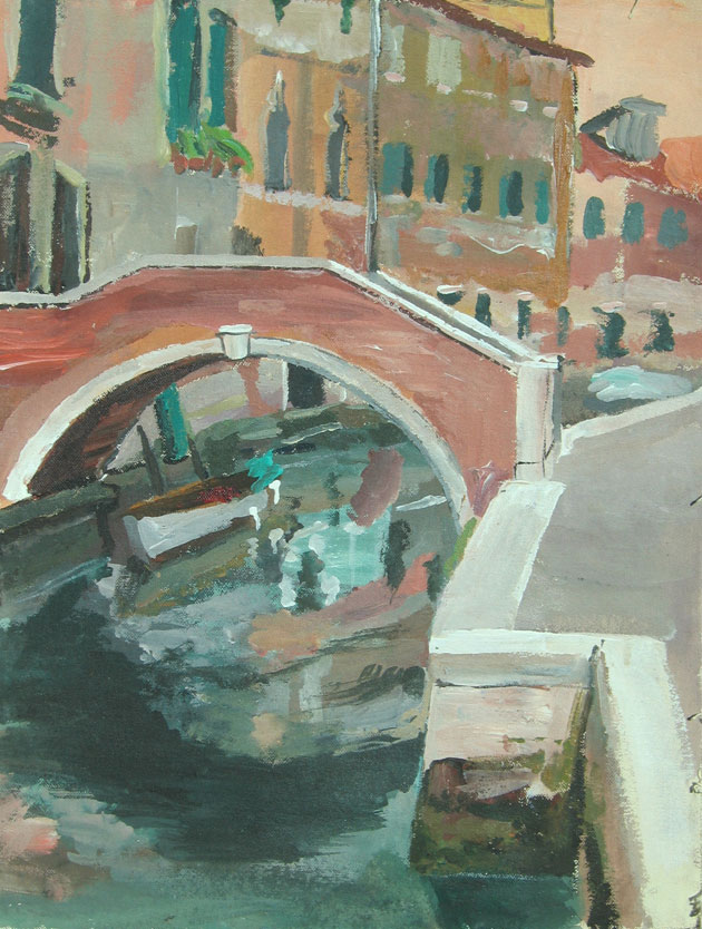 Landscape painting of Venice, Italy by Lise Temple