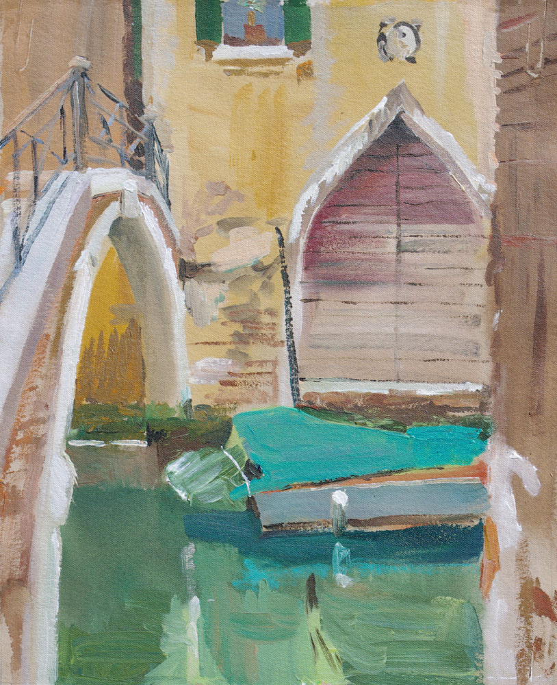 Landscape painting of Venice, Italy by Lise Temple