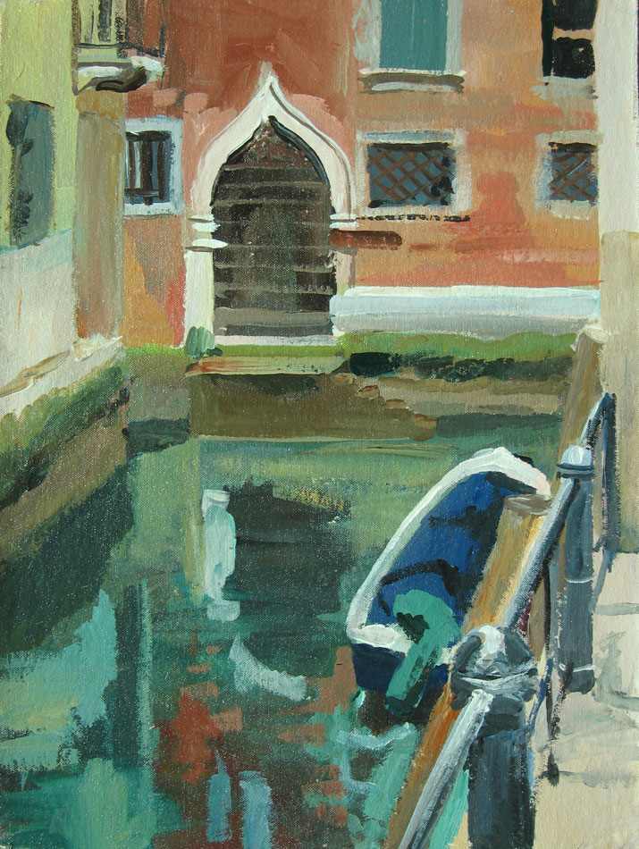 Landscape painting of Venice, Italy by Lise Temple