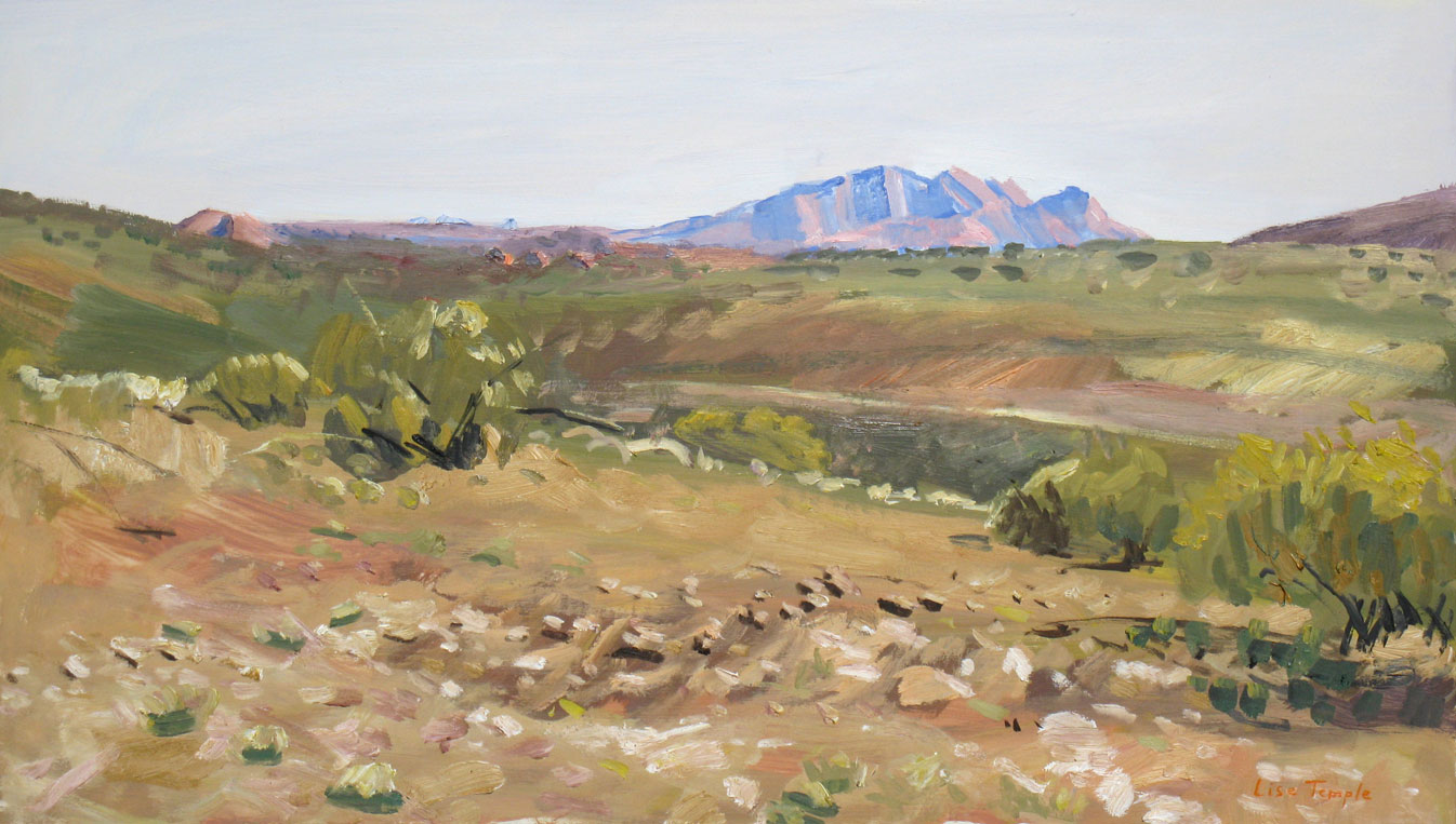 landscape oil painting of West Macdonell Ranges by Lise Temple