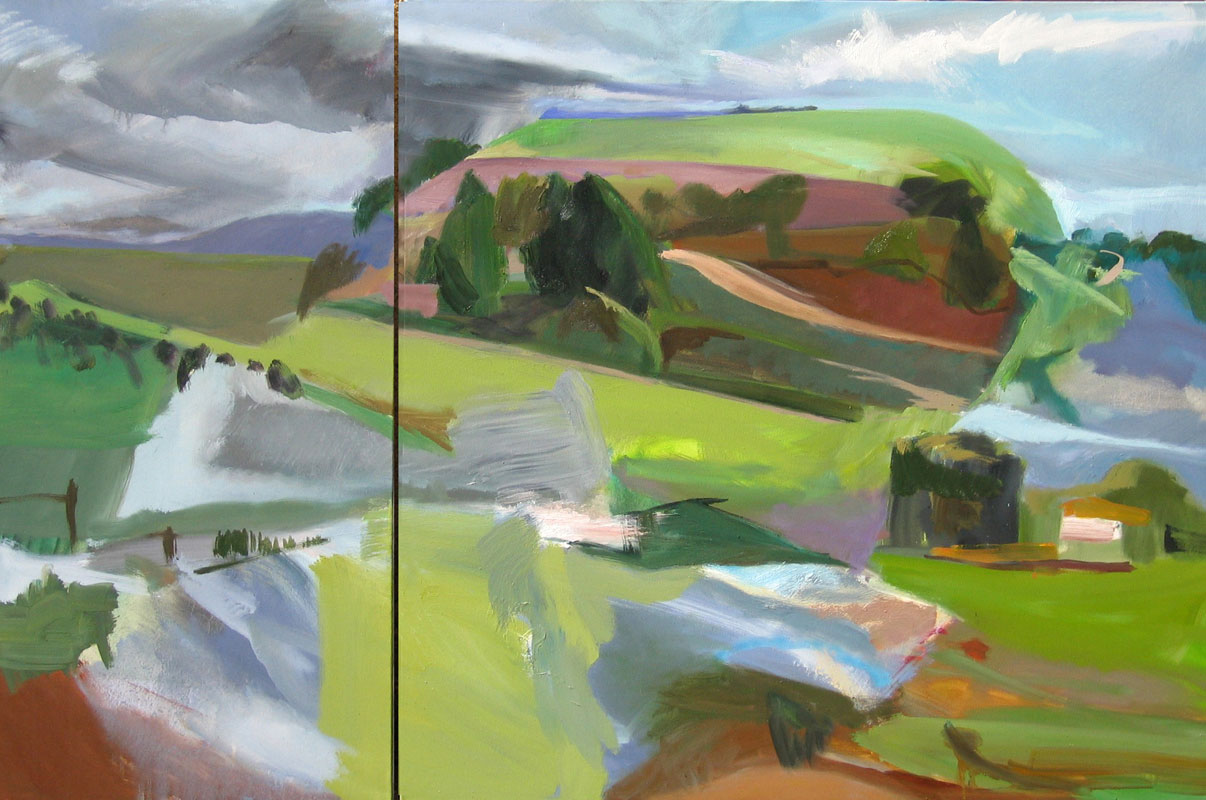 Abstract Landscape oil painting by Lise Temple